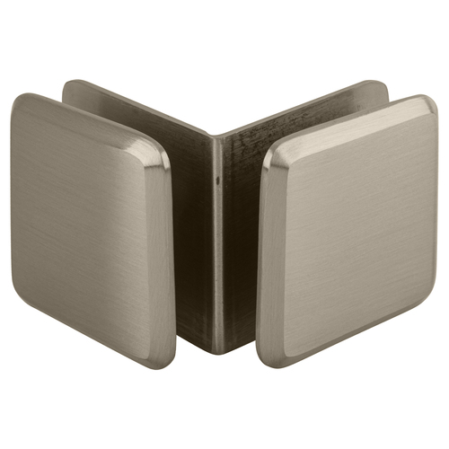 Brushed Nickel Estate Series 90 Degree Glass-to-Glass Clamp