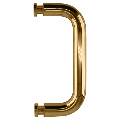 Gold Plated 6" Single-Sided Solid 3/4" Diameter Pull Handle Without Metal Washers