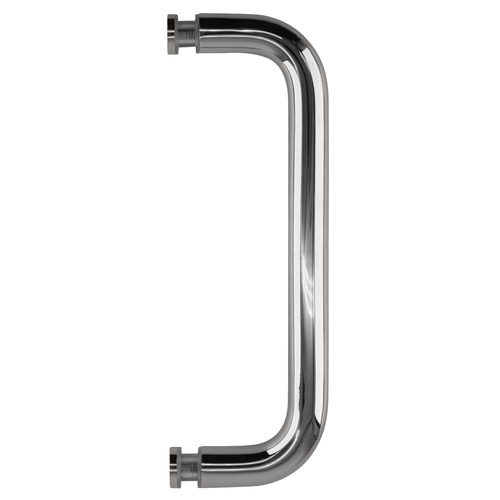 Polished Chrome 8" Single-Sided Solid 3/4" Diameter Pull Handle Without Metal Washers