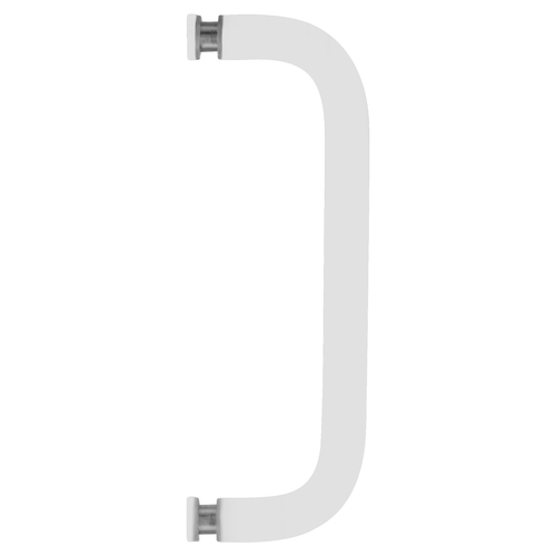 Single-Sided Solid Pull Handle Without Metal Washers 8" White