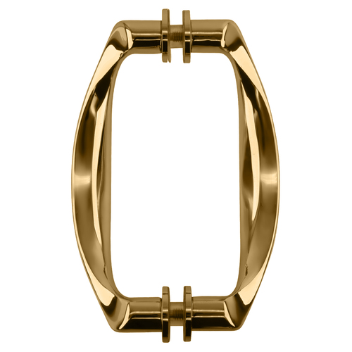 Gold Plated 6" Back-to-Back Sculptured Solid Pull Handle