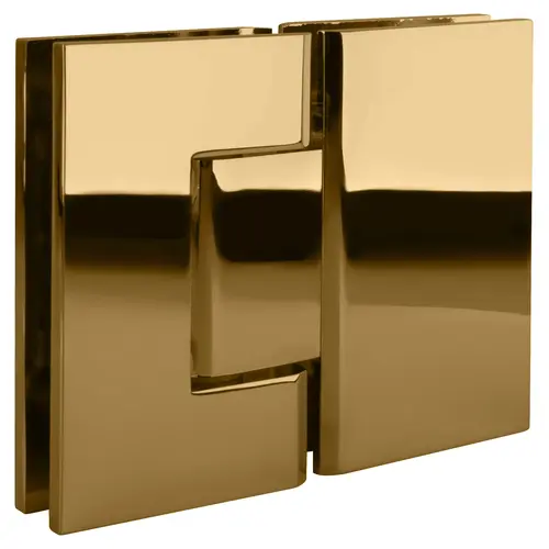 Gold Plated Geneva 580 Series 180 Degree Glass-to-Glass Hinge with 5 Degree Offset