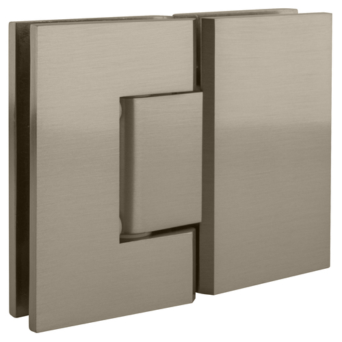 Brushed Nickel Geneva 580 Series 180 Degree Glass-to-Glass Hinge with 5 Degree Offset