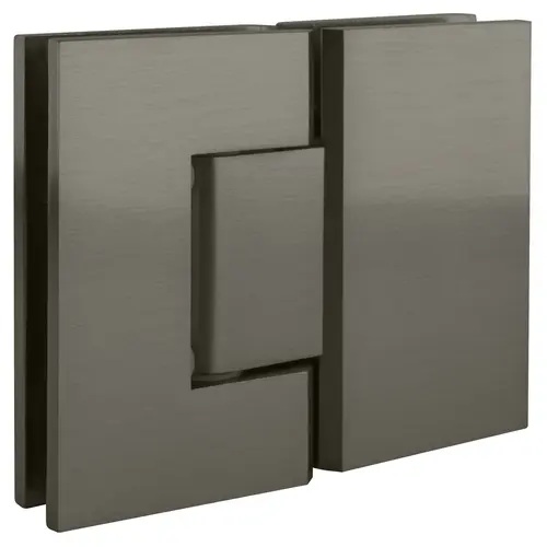 Brushed Satin Chrome Geneva 580 Series 180 Degree Glass-to-Glass Hinge with 5 Degree Offset