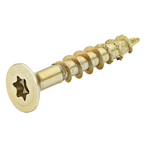 Chipboard screw, Spax, countersunk head, TS, partially threaded Yellow chromatized, TS20, length: 40 mm, thread diameter 4 mm Yellow chromated