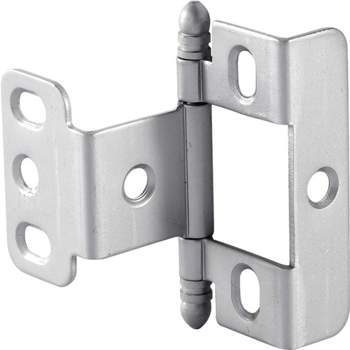 Decorative Butt Hinge, Full Wrap, Non-Mortise, Ball Finial For inset face frame doors, Satin chrome