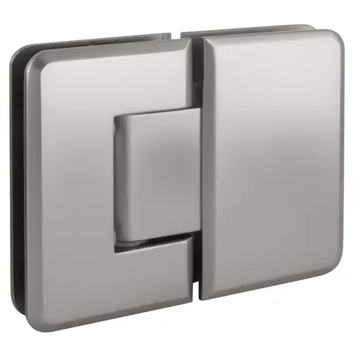 Satin Chrome Pinnacle 180 Series 180 Degree Glass-to-Glass Standard Hinge