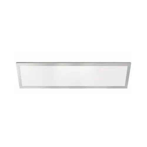 Electric 1 x 4' Brushed Nickel Flat Panel 6-Way Color Select LED Fixture