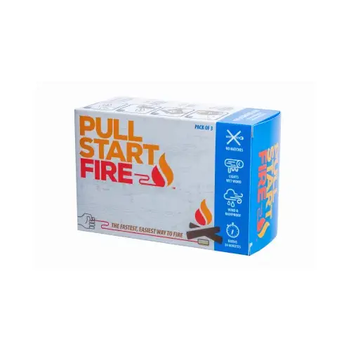 Pull Start Fire 77303 Pull String Fire Starter - pack of 3