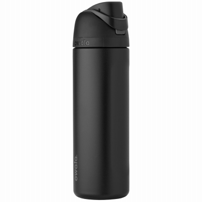 TROVE BRANDS, LLC C03766 FreeSip Water Bottle, Stainless Steel, Very Very Dark, 24 oz.