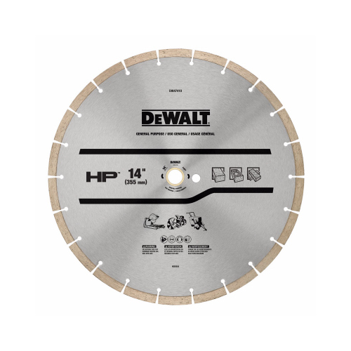 DEWALT ACCESSORIES DW47410 HP Diamond Circular Saw Blade, 14 In.