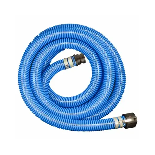 MI CONVEYANCE SOLUTIONS 98106506 XTRMEFLX Suction Hose Assembly, Poly Cam Lock, Blue, 2 In. x 50 Ft.