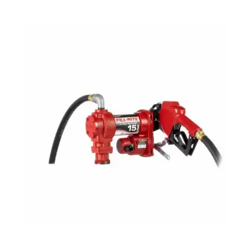 Fill-Rite FR1210HA Fuel Transfer Pump, 1200 Series, Heavy Duty, 12V DC, 15 GPM, Automatic Nozzle