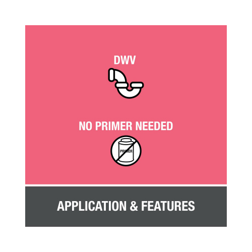 Oatey 30916 Black ABS Pipe Cement, 4oz.