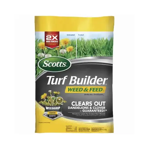 Scotts 25006A Lawn Fertilizer and Weed Control, 15 lb Bag, Granular, 28-0-3 N-P-K Ratio Gray/Tan