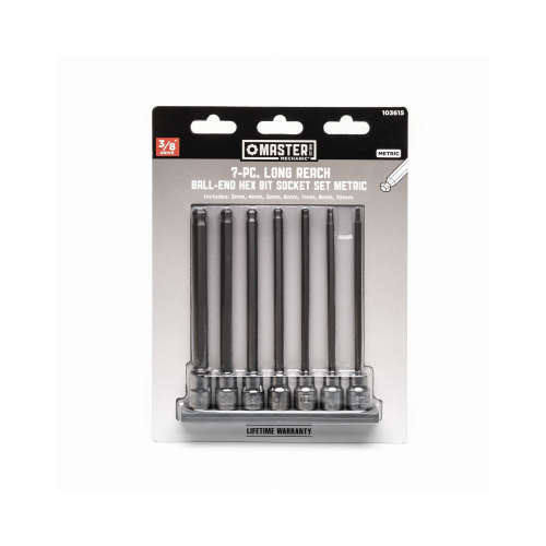 7-Pc. Metric Long Ball End Socket Set