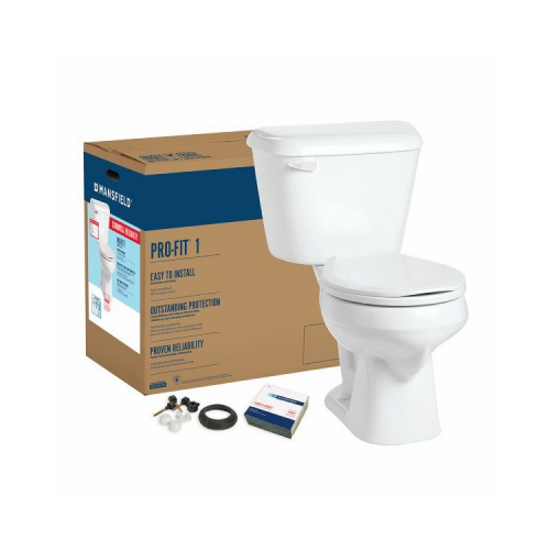 Mansfield 4130CTK Complete Toilet Alto Pro-Fit 1 1.28 gal White Round White