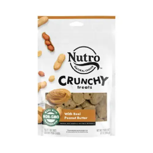 Nutro 10 oz. Peanut Butter Crunchy Dog Treat.