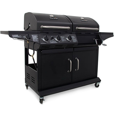 Char-Broil 463724514-DI Combination Charcoal/Gas Grill + Side Burner, 36,000 BTU