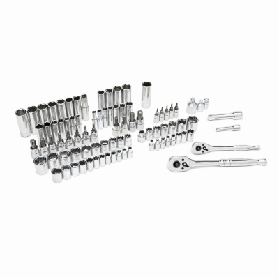 Master Mechanic TV0901438 90-Pc. Mechanics SAE/Metric Socket Tool Set, 1/4 & 3/8-In. Drive