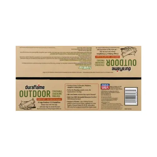 DURAFLAME COWBOY INC 06287 Outdoor Firelogs, 3.2-Lbs pack of 6