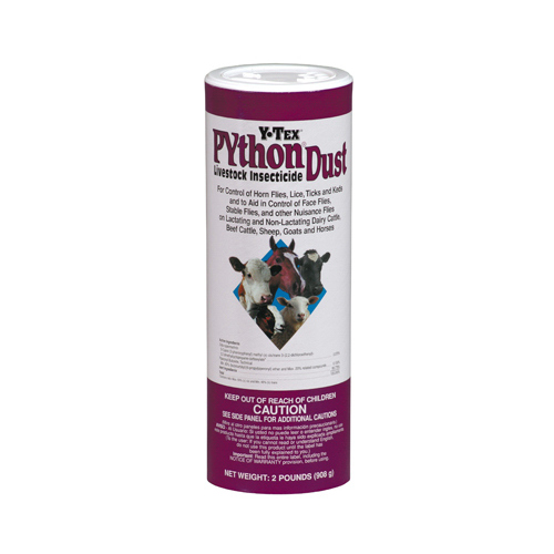 ANIMAL HEALTH INTERNATIONAL 15896625 Livestock Synergized Python Dust Insecticide, 2-Lbs.