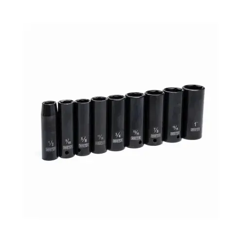 9-Pc. SAE Deep Impact Socket Set, 1/2-In. Drive