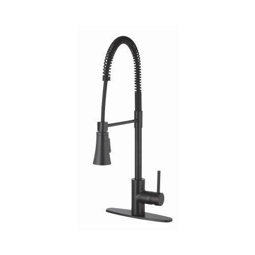 Industrial Kitchen Faucet With Pull-Down Spray, Single Handle, Stainless Steel