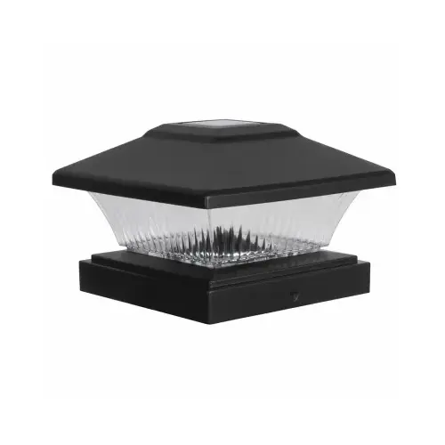 FUSION PRODUCTS LTD. 25085 4 In. x 4 In. Black Solar LED Post Cap