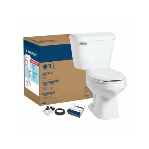 Complete Toilet Kit Pro-Fit 2 1.6 gal White Elongated White