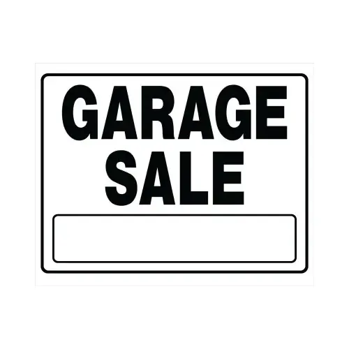 Garage Sale Sign, Black and White, 20 x 24-In.