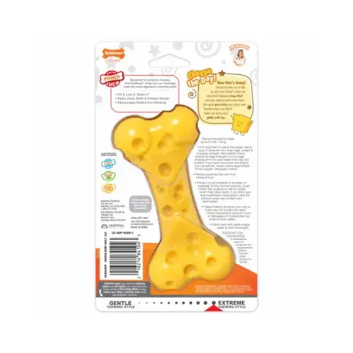 Nylabone NCBW402P Dog Treats, Power Cheese Bone