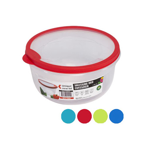 Food Storage Container, Assorted Colors, 1.5-Litre
