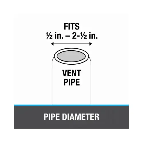 Oatey 12805 Side Roof Flashing, Brown, 1/2 to 2-1/2-In. Tear Out Collar