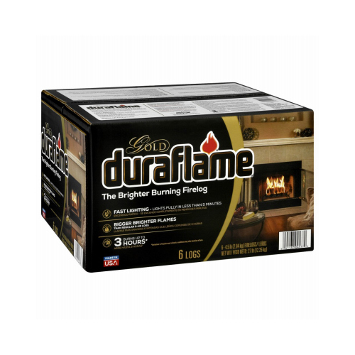 Duraflame 04577 Fire Log Gold 6 pk 4.5 lb