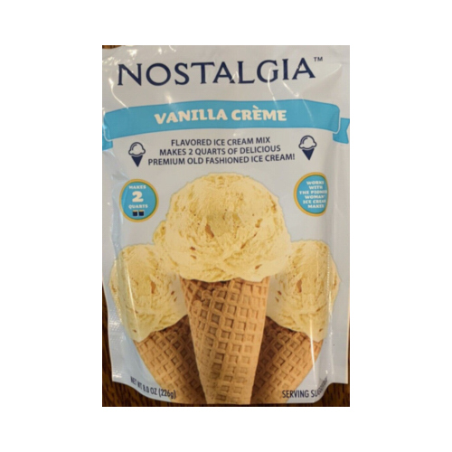 Vanilla Ice Cream Packet, for Nostalgia Electric Ice Cream Makers, 8-oz.