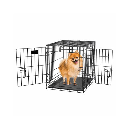Dog Training Crate, 2 Doors, 24-In.