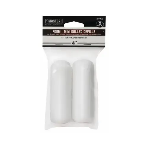 TRUE VALUE APPLICATORS 60181TV Paint Roller Cover Refill, High-Density Foam, 4-In Pair