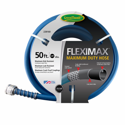 Green Thumb GTFS5850 FLEXIMAX Garden Hose, Max Duty, 5/8-In. x 50-Ft.