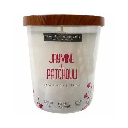 Essential Elements Jar Candle, Jasmine & Patchouli, 9-oz.