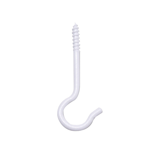 Ceiling Plant Hook, White, 2.6 x .7-In - pack of 5