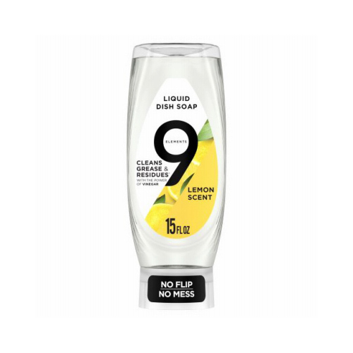 9 Elements 95622 Dish Soap Lemon Scent Liquid 16 oz