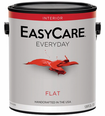 TRUE VALUE MFG COMPANY EVDFN-GL Everyday Interior Latex Paint, Neutral Base Flat, 1 Gallon