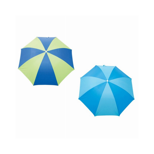 Rio Brands UB884-TSPK12 Beach Umbrella, Orange & Blue Fabric, Assorted, 6-Ft.