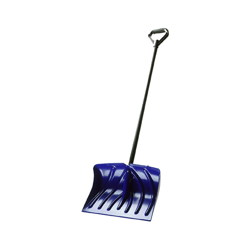 Poly Snow Shovel/Pusher, Blue 18-In. Blade