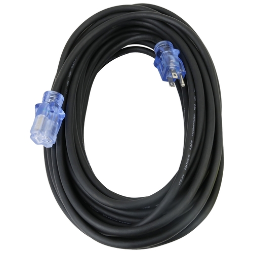 PowerZone OREC732830 Extension Cord, Rubber, 12/3, 50 ft
