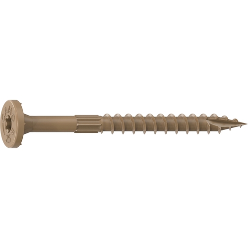 Framing Screw, 0.16 in Thread, 2-1/2 in L, Flat Head, Star Drive, Slash Point, PROTECH Ultra 4 Coated, 150