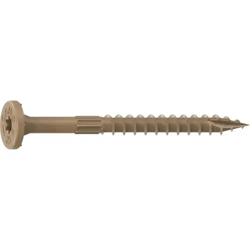 Framing Screw, 0.16 in Thread, 2-1/2 in L, Flat Head, Star Drive, Slash Point, PROTECH Ultra 4 Coated, 1000