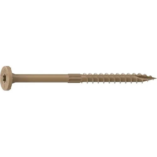 Framing Screw, 0.16 in Thread, 3 in L, Flat Head, Star Drive, Slash Point, PROTECH Ultra 4 Coated, 50