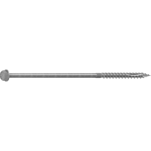 Structural Screw, 5/16 in Thread, 8 in L, Hex Head, Hex Drive, Sharp Point, Hot-Dipped Galvanized, 250